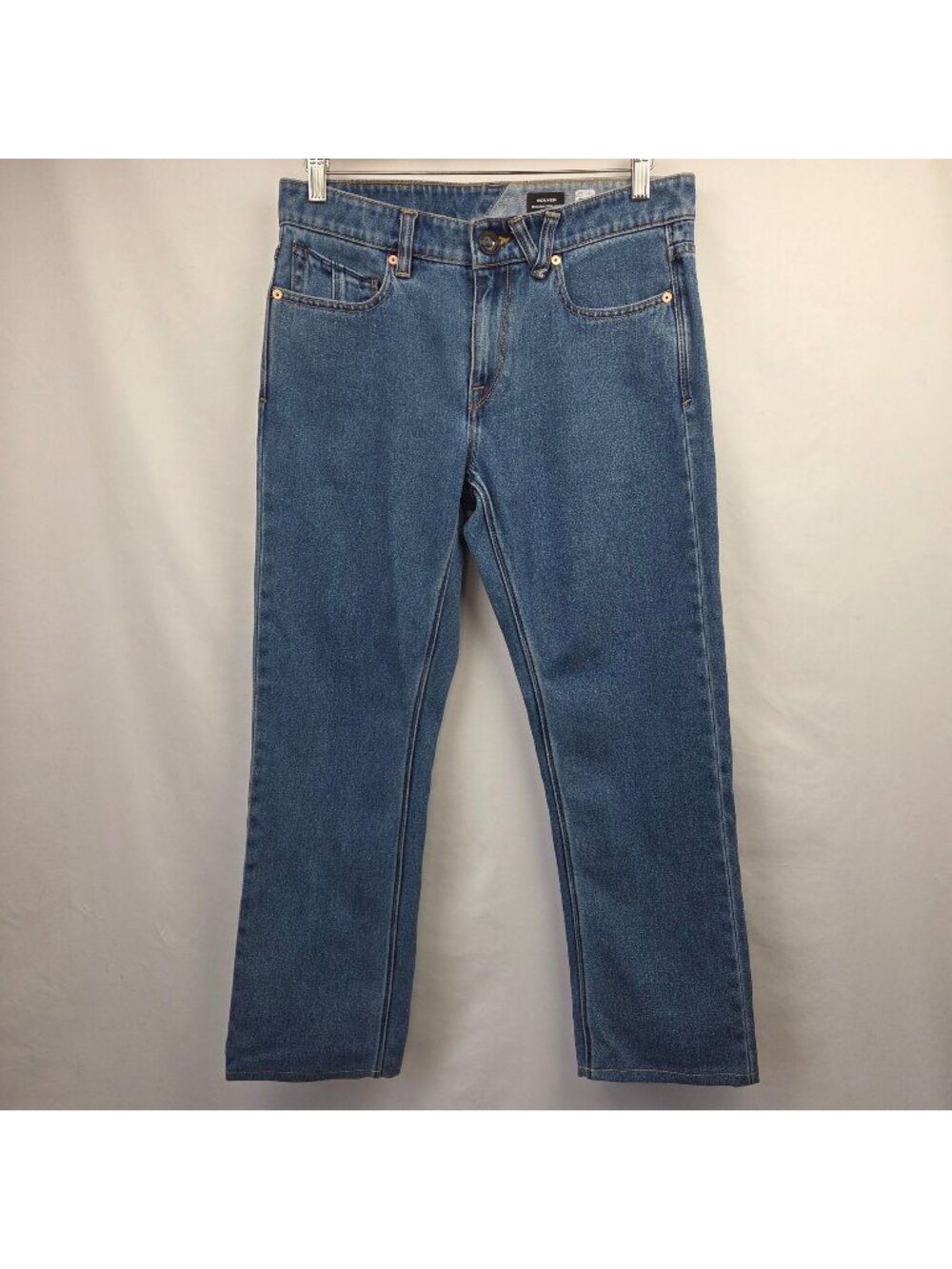Volcom Solver Modern Straight Blue Denim Jeans Size 30